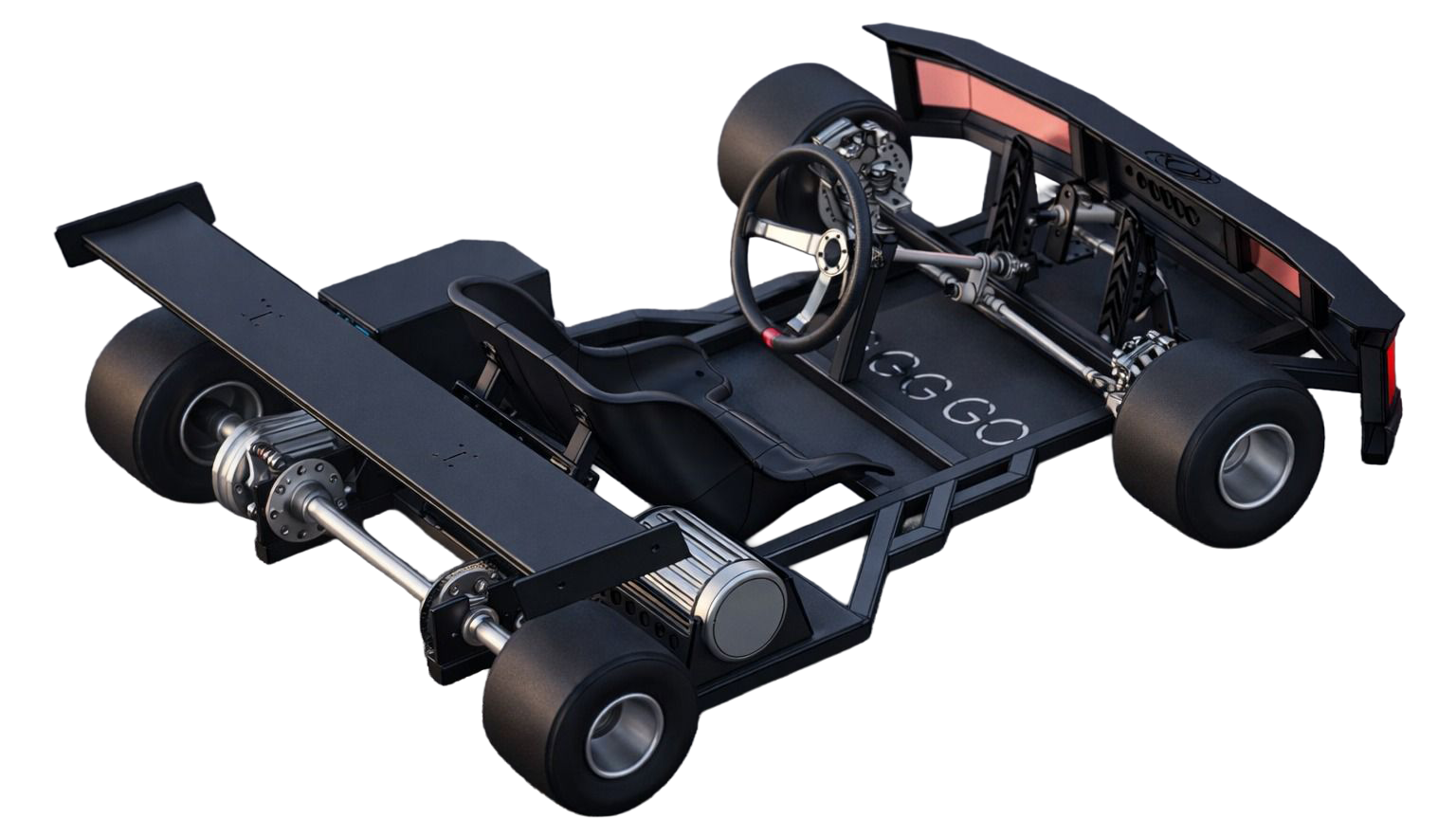 GG GO Elektrikli Gokart — Arka Çapraz Görünüm